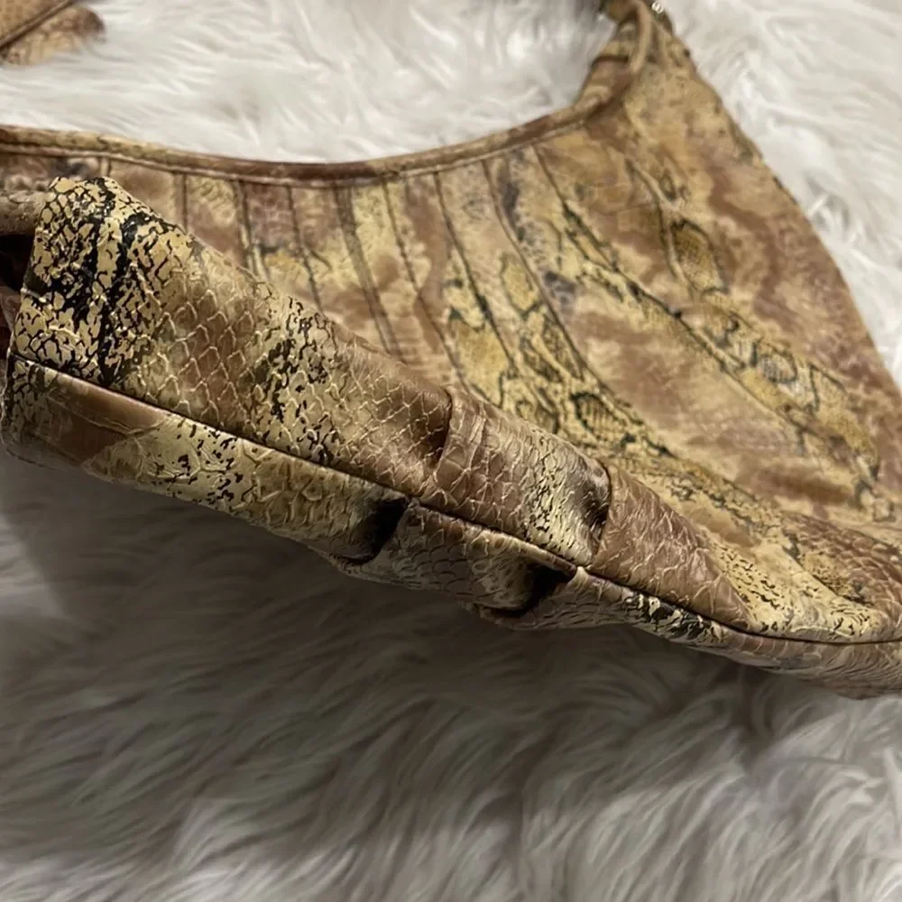 𝅺Jessica Simpson Faux Leather Reptile Print Hobo Bag